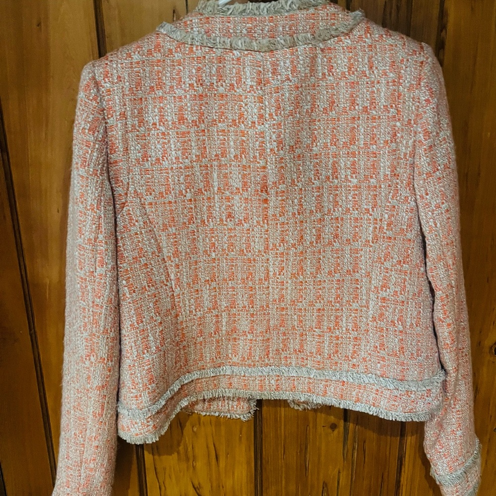 Tommy Hilfiger's classy jacket with pink and cream colors.